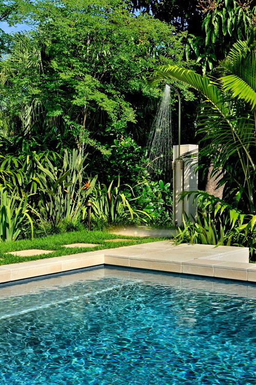 Outdoor Showers Practical And Exotic Latham Pool