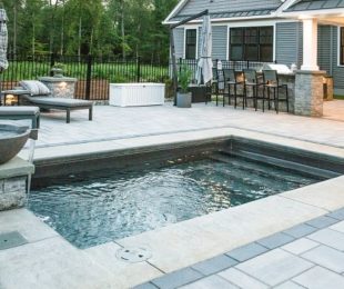 fiberglass plunge shaped pool