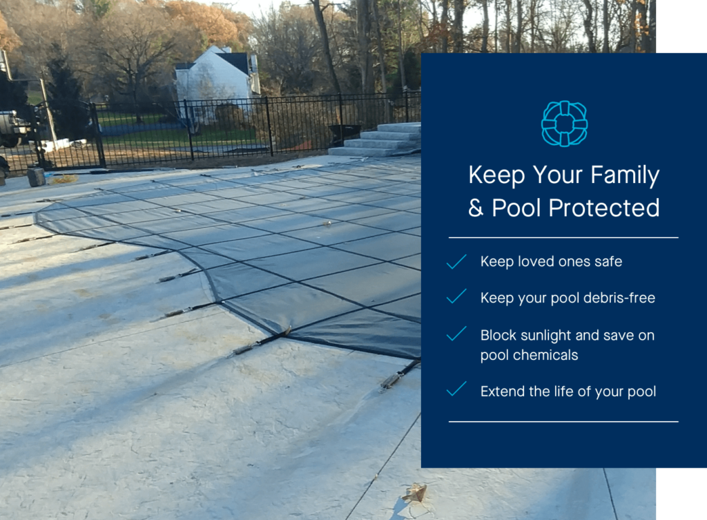 Solid & Mesh Winter Safety Pool Covers - Latham Pool