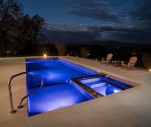 Latham Fiberglass Astoria | Crystite Crystal Night Sky inground pool