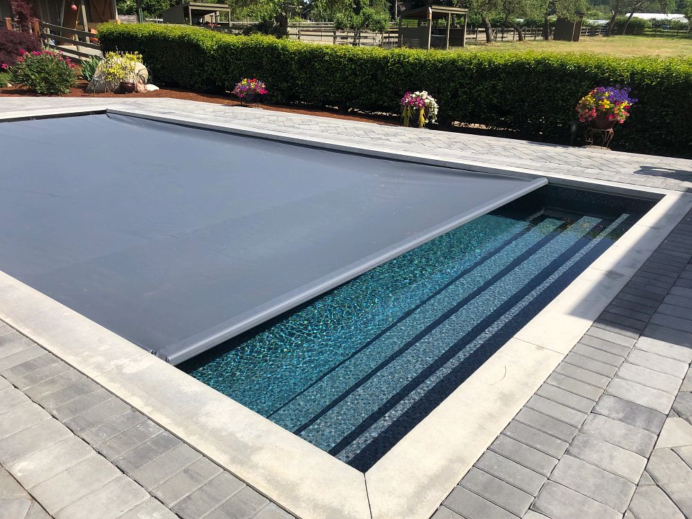  Pool Cover Reel Set 18 FT Solar Cover Reel For Inground/Outdoor  Swimming Pool Well Made Aluminum Blanket Reel Solar Cover Roller Blue