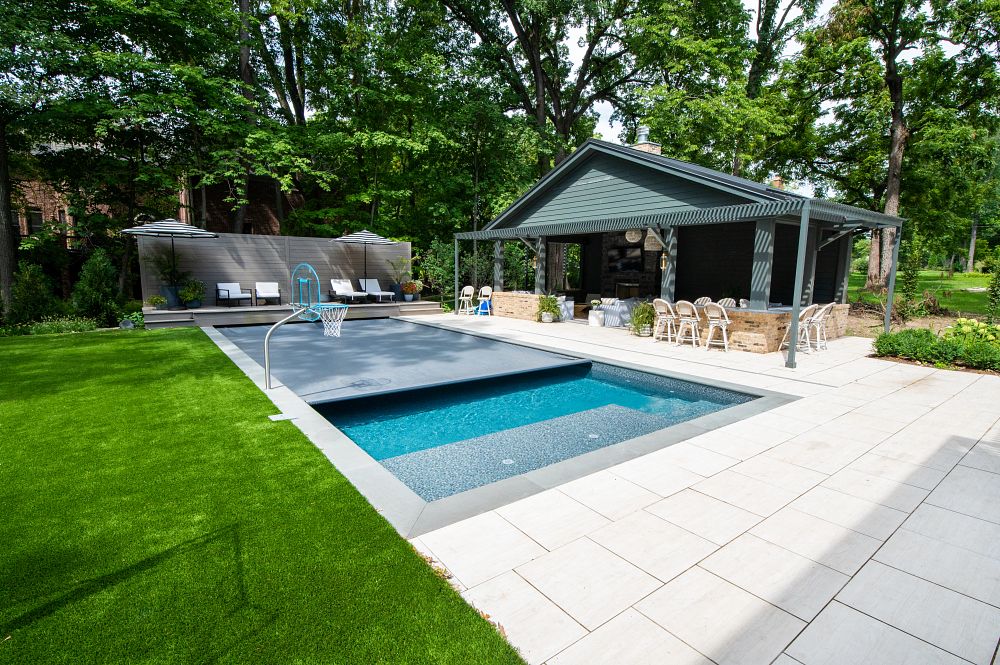 Swimming Pool Reel Cover Outdoor Waterproof UV Protective Pool
