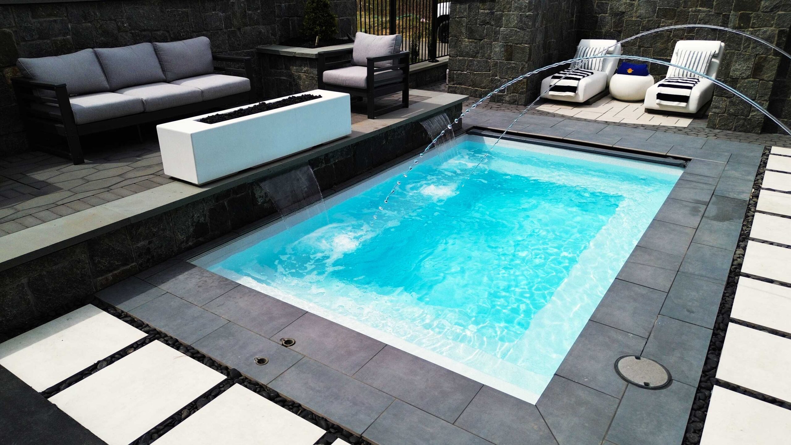 Milan Fiberglass Plunge Pool | Photo courtesy of Concord Pools & Spas