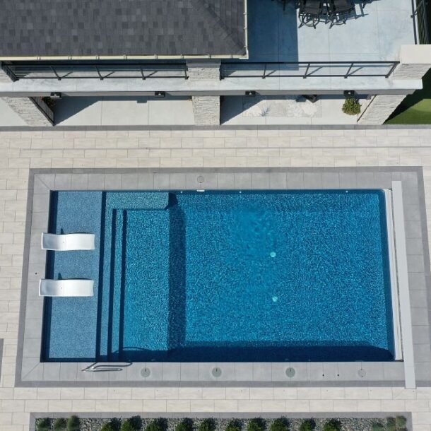 Rectangular Vinyl Liner Pool | Photo courtesy of Bell Pool & Patio